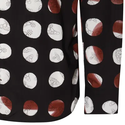 Vivienne Westwood Multicolour Cotton Dots Shirt In Black