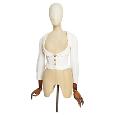 Pre-owned Vivienne Westwood Museum Worthy 1988  Corseted White Bustier - Corset Jacket