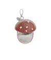 Vivienne Westwood Silver Mushroom Charm Keychain In Grey/red