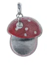 Vivienne Westwood Silver Mushroom Charm Keychain In Grey