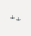 Vivienne Westwood Nano Solitaire Earrings -platinum-smoked-sapphire-crystal -platinum-smoked-sapphire-crystal Women
