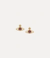 Vivienne Westwood Nano Solitaire Earrings Gold-purple-crystal Gold-purple-crystal Women
