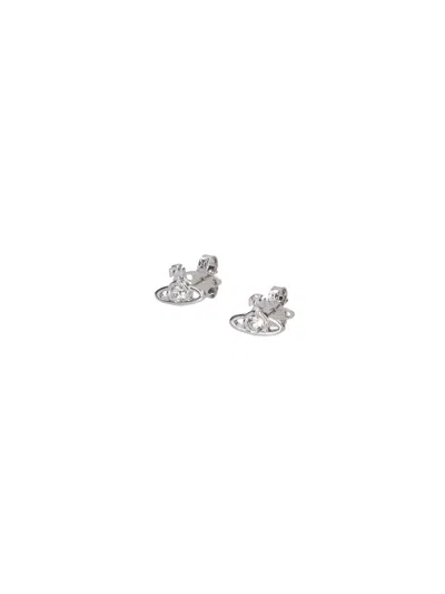 Vivienne Westwood 'nano Solitaire' Earrings In Silver