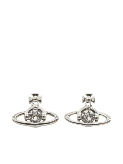 Vivienne Westwood Nano Solitaire Earrings In Metallic