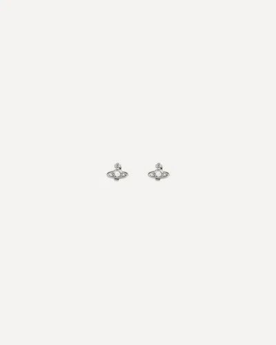 Vivienne Westwood Nano Solitaire Earrings In Silver