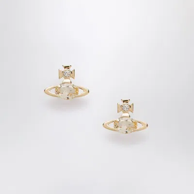 Vivienne Westwood Nano Solitaire Gold Earrings
