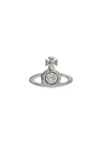 Vivienne Westwood Nano Solitaire Orb Single Stud Earring In Silver