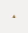 Vivienne Westwood Nano Solitaire Single Stud Gold-silver-night-crystal Gold-silver-night-crystal Men In Gold-silver-night-crystal