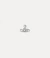 Vivienne Westwood Nano Solitaire Single Stud Silver Zirconia Men In Silver