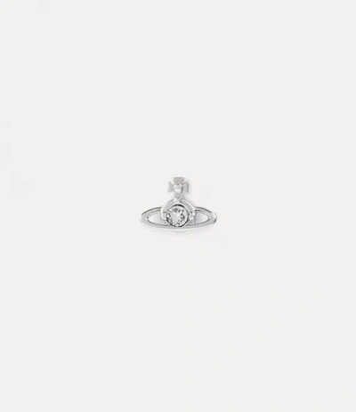 Vivienne Westwood Nano Solitaire Single Stud Silver Zirconia Men