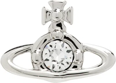 Vivienne Westwood Nano Solitaire Stud Single Earring In Metallic