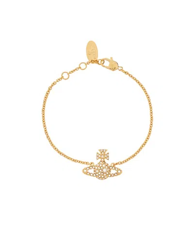 Vivienne Westwood Natalina Orb-crystal Bracelet In Yellow