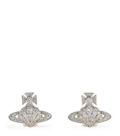Vivienne Westwood Natalina Orb Earrings In Silver
