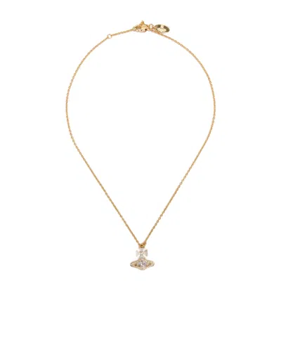 Vivienne Westwood Natalina Rhinestone-embellished Necklace In Gold