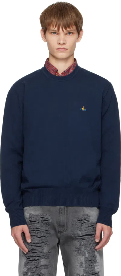 Vivienne Westwood Navy Alex Sweater In Blue