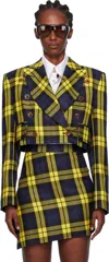 Vivienne Westwood Long Sleeve Cut Off Blazer In Black