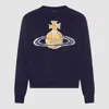 VIVIENNE WESTWOOD NAVY BLUE COTTON SWEATSHIRT