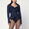 Vivienne Westwood Monday Ruffled Button-detailed Shirt In Blue