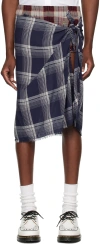 Vivienne Westwood Navy Chippendale Shorts In Aw24-navy/white