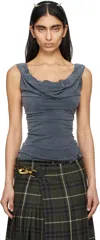 Vivienne Westwood Navy Ginnie Jersey Top In K418 Navy