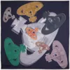 Vivienne Westwood Navy Halftone Orbs Square Scarf In Ss25-k410