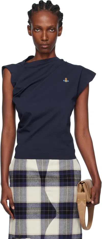 Vivienne Westwood Navy Hebo T-shirt In Blue