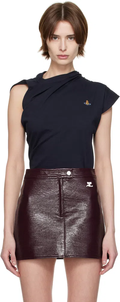 Vivienne Westwood Navy Hebo T-shirt In K410 Navy