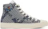 Vivienne Westwood Navy High-top Plimsoll Sneakers In Ss25-o302