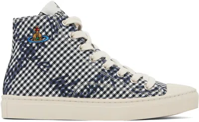 Vivienne Westwood Navy High-top Plimsoll Sneakers In Ss25-o302