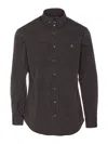 Vivienne Westwood Striped Shirt With Button-down Collar And Cuffs In Blue