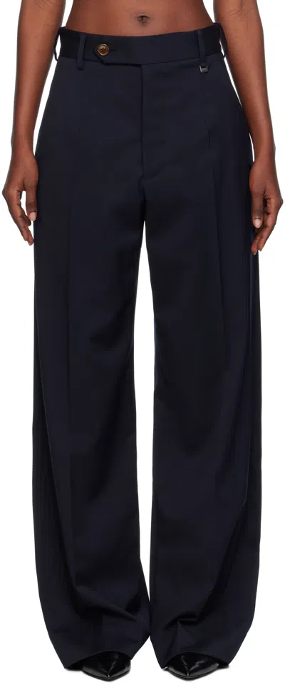 Vivienne Westwood Navy Lauren Trousers In Black