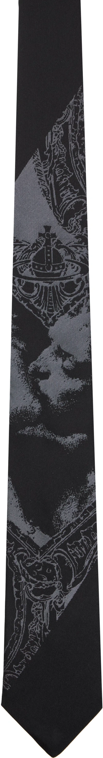 Vivienne Westwood Navy 'the Kiss' Tie In Black