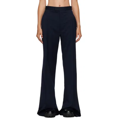 Vivienne Westwood Navy Wide Leg Trousers In K410 Navy