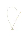 Vivienne Westwood Grace Light Embossed Pendant Necklace In Gold