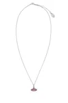 Vivienne Westwood Petite Pendant Necklace With Adjustable Chain In Metallic