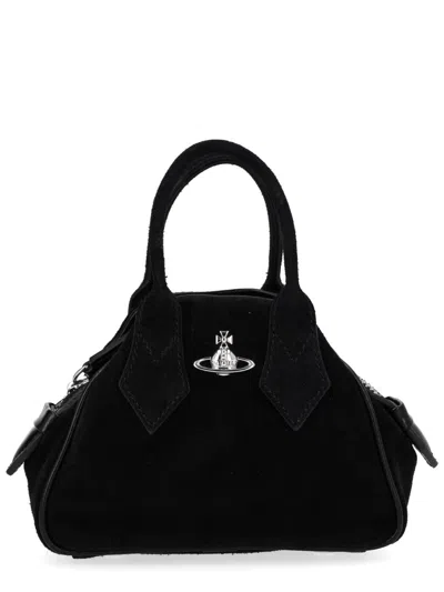 Vivienne Westwood Neutrals Mini Yasmine Supple Leather Handbag In Black