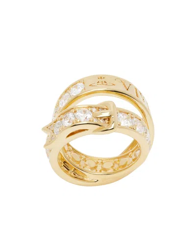 Vivienne Westwood New Belt Ring In Gold