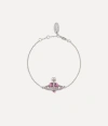 Vivienne Westwood New Diamante Heart Bracelet Platinum-vintage-rose-crystal-light-rose-enamel Platinum-vintage-rose-cr