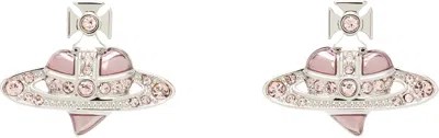 Vivienne Westwood New Diamante Heart Earrings In Multi