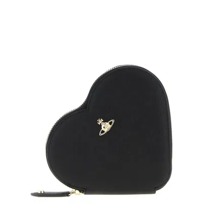 Vivienne Westwood New Heart Crossbody Bag In Black