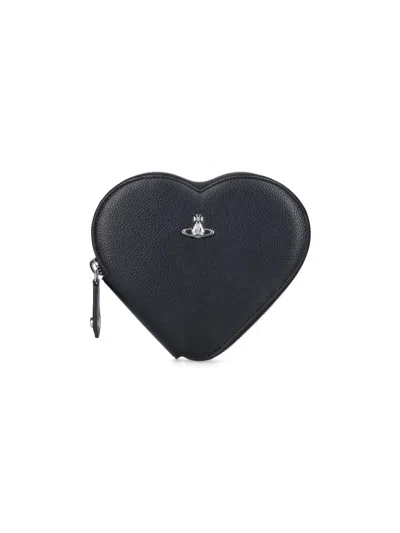 Vivienne Westwood 'new Heart' Crossbody Bag In Black