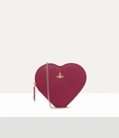 Vivienne Westwood New Heart Crossbody Faux Leather Red-3d-orb