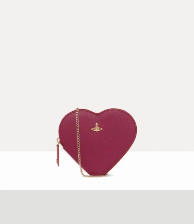 Vivienne Westwood New Heart Crossbody Faux Leather Red3d-orb