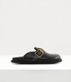 Vivienne Westwood New oz Clogs Veget Tanned Leather Black 7-40 Women In Black