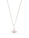 Vivienne Westwood New Petit Orb Pendant Necklace Woman Platinum In Metallic