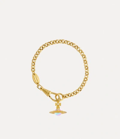 Vivienne Westwood New Petite Orb Bracelet Gold-light-gold-quartz-crystal-pink-ab-cz Gold-light-gold-quartz-crystal-pin