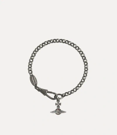 Vivienne Westwood New Petite Orb Bracelet Silver Swarovski Crystals Women In Metallic