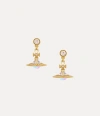 Vivienne Westwood New Petite Orb Earrings Gold-light-gold-quartz-crystal-pink-ab-cz Gold-light-gold-quartz-crystal-pin In Gold-light-gold-quartz-crystal-pink-ab-cz