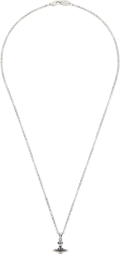 Vivienne Westwood New Petite Orb Pendant Necklace In Gray