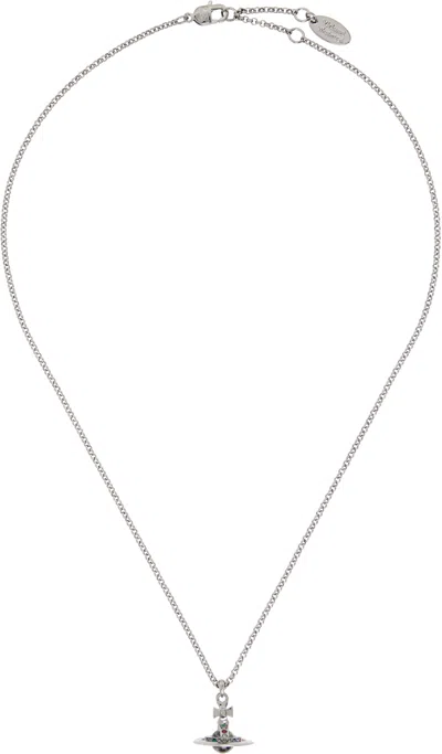 Vivienne Westwood New Petite Orb Pendant Necklace In Metallic